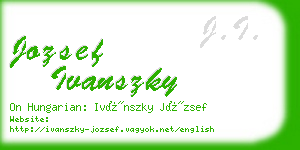jozsef ivanszky business card